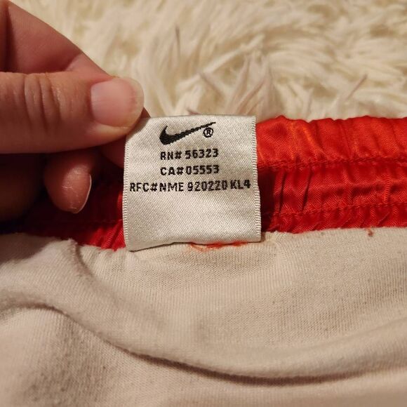 Vintage Nike Red Colorblock Satin Athletic Shorts - Picture 7 of 10